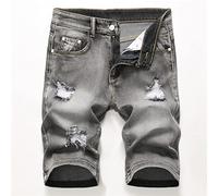 ZYYZDM Summer Denim Shorts Men's Jeans Men's Jeans Shorts Ripped Multicolor Stretch Denim Shorts