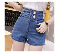 ZYYZDM Summer High Waist Denim Shorts Versatile Slim High Waist Stretch Black Pants Ladies Jeans