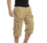 ZYYZDM Summer Loose Cargo Shorts Men Summer Short Pants Cargo Shorts Without Belt
