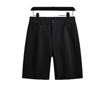 ZYYZDM Summer Men's Cotton Casual Slim Fit British Business Pants Formal Capris Slacks Shorts