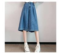 ZYYZDM Summer Plus Size Denim Big Shorts Women's High Elastic Waist Blue Jeans Shorts Street Pants
