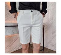 ZYYZDM Summer Slim fit Solid Straight Shorts Men Clothing Match Casual Business Suit Short Homme