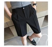 ZYYZDM Summer Thin Shorts Men's Business Casual Short Pants Fashion Slim Fit Formal Suits Shorts Homme
