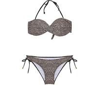 ZYYZDM Swimsuit Female European and American Split Three-Point Bikini Steel Support Gathered Printing ins Wind Triangle Hot Spring Swimsuit