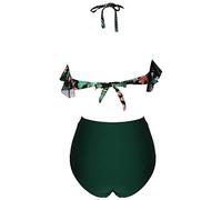 ZYYZDM Swimsuit Two Pieces Fashion Printed High Waist Adult Lady Bathing Suit Swimwear Biquini Bikini Sets