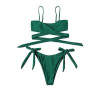 ZYYZDM Women's Split Color Bikini Swimsuit with Underpants After The Swimsuit High Waist Bikini