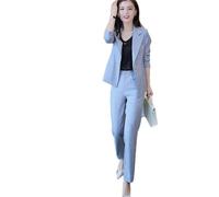 ZYYZDM Women's Two Pieces Sets Office Wear Blazers High Waist Pants Chic Vintage Elegant Outerwear