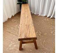 ZYZSY Banco Jardín Madera sin Respaldo, Diseño Rústico Rústico, Banco Exterior de 2 Plazas, Fácil Montaje, Adecuado para Interior, Exterior, Patio, Parque(120x26x45cm/47x10x18in)