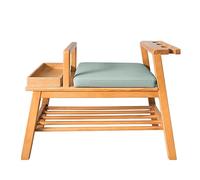 ZYZSY Banco Zapatero Cojín Extraíble, Descalzadora Madera, Baúl Zapatos Recibidor con Compartimentos De Almacenaje, para Dormitorio, Entrada, Ventana, vestíbulo(Log Color)