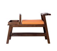 ZYZSY Banco Zapatero Cojín Extraíble, Descalzadora Madera, Baúl Zapatos Recibidor con Compartimentos De Almacenaje, para Dormitorio, Entrada, Ventana, vestíbulo(Orange)
