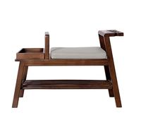 ZYZSY Banco Zapatero Cojín Extraíble, Descalzadora Madera, Baúl Zapatos Recibidor con Compartimentos De Almacenaje, para Dormitorio, Entrada, Ventana, vestíbulo(Brown)