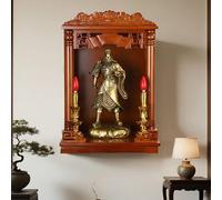 ZYZSY Gabinete de Altar Abierto con Gran Almacenamiento, Mesa de meditación Tallada a Mano de Madera Maciza, con Cajón, para Sala de Estar y Estudio(54 * 35 * 75cm/21.3 * 13.8 * 29.5in)