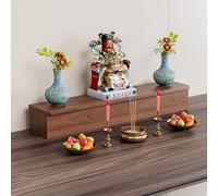 ZYZSY Mesa de Altar con Almacenamiento, Mesa de meditación Tallada a Mano de Madera Maciza, decoración Espiritual Independiente for el hogar, para Estudio(Brown1,70cm/27.5in)