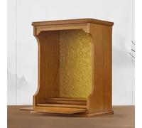 ZYZSY Mesa de Altar con Almacenamiento, Mesa de meditación Tallada a Mano de Madera Maciza, Nicho De Buda, Mesa Multifunción, para Sala de Estar y Estudio(Natural Wood,23.5cm/9.2in)