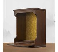 ZYZSY Mesa de Altar con Almacenamiento, Mesa de meditación Tallada a Mano de Madera Maciza, Nicho De Buda, Mesa Multifunción, para Sala de Estar y Estudio(Black Walnut,23.5cm/9.2in)
