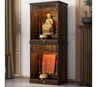 ZYZSY Mesa de Altar de bambú para meditación, Gabinete De Altar Budista con Panel De Almacenamiento Extraíble, para Oraciones, Adoración, Adivinación(61 * 42 * 138cm/24 * 16.5 * 54.3in)