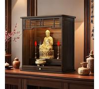 ZYZSY Mesa de Altar de bambú para meditación, Gabinete De Altar Budista con Panel De Almacenamiento Extraíble, para Oraciones, Adoración, Adivinación(71 * 42 * 70cm/28 * 16.5 * 27.5in)