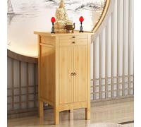 ZYZSY Mesa de Altar de meditación de bambú de Estilo Chino, Mueble de Santuario Budista con Almacenamiento de Doble Puerta, para Meditación, Oraciones, Plantas(Wood,50 * 100cm/19.7 * 39.5in)