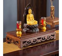ZYZSY Mesa De Altar De Santuario Personal, Mesa de meditación Tallada a Mano de Madera Maciza, Mesa de té para Oraciones, Adoración, Adivinación(40 * 25 * 12cm/15.7 * 9.8 * 4.7in)