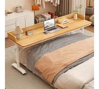 ZYZSY Mesa de Cama con Ruedas y Altura Regulable para Ordenador portátil, Mesa de Trabajo sobre la Cama con deflectores, para Hospitales De Cama Grande Y Familias(Wood 1,160x40x74cm//63x16x29in)
