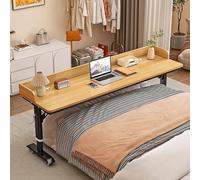 ZYZSY Mesa de Cama con Ruedas y Altura Regulable para Ordenador portátil, Mesa de Trabajo sobre la Cama con deflectores, para Hospitales De Cama Grande Y Familias(Wood 2,160x40x74cm//63x16x29in)