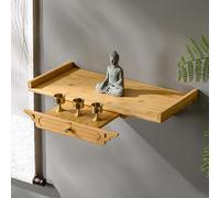 ZYZSY Mesa De Meditación De Altar con Almacenamiento De Cajones Bambú, Mesa de Incienso para prácticas espirituales, para Sala de Estar y Estudio(Wood,60 * 25cm/23.6 * 9.8in)