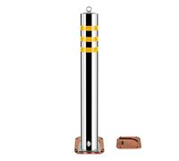 ZYZSY Pilona bolardo de Metal con Base removible, Bolardo De Seguridad De Acero Inoxidable con Tiras Reflectantes, Uso Industrial, Comercial y Privado(Yellow-1pcs,7.6 * 75cm/3 * 35in)