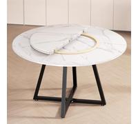 ZYZSY Tablero de Mesa Plegable Redondo Grande, Extensión Temporal Escritorio Plegable de Madera, Sin Patas, para Cocina, Comedor, Patio y Banquetes(150cm/59in)