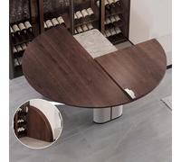 ZYZSY Tablero de Mesa Plegable Redondo Grande, Extensor Temporal Tablero de Mesa Plegable, de Madera, con Bisagras Ocultas, para Banquetes, Fiestas, fácil de Guardar(130cm/51.5in)