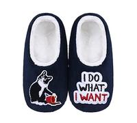 ZYZX Calcetines Antideslizantes Mujer con Forro Polar,Zapatillas Invierno Peludo Cálidos Suela Suave-Regalos Zapatillas con Patrón Gata