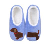 ZYZX Zapatillas de Estar por Casa,Cerradas Calcetines Mujer con Suela Antideslizante Suave Invierno para Casa,Regalos para Amantes de los Perros