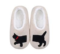 ZYZX Zapatillas de Estar por Casa,Cerradas Calcetines Mujer con Suela Antideslizante Suave Invierno para Casa,Regalos para Amantes de los Gatas