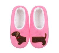 ZYZX Zapatillas de Estar por Casa,Cerradas Calcetines Mujer con Suela Antideslizante Suave Invierno para Casa,Regalos para Amantes de los Perros