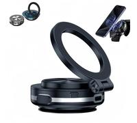Zyzzephyr Vacuum Suction Phone Holder, Electric-Vacuum Magnetic Suction Car Phone Mount, 360° Rotating Folding Magnetic Car Mount with Vacuum Suction, Compatible with Most Smartphones (Black)