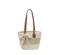 Zyzzephyr Woven Straw Shoulder Bag, Summer Beach Tote Bag, Women'S Daily Versatile Large-Capacity Underarm Tote For Shopping Dating Commuting Traveling Vacationing (off white)