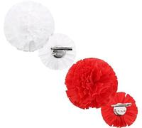 ZZ DISFRAZZES | Clavel de Sevillana o Chulapa de 8 cm con Pinza (Rojo)