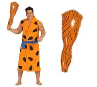 ZZ DISFRAZZES | Disfraz Cavernícola Hombre, Kit de Cavernícola Adulto Carnaval - Disfraz Troglodita Hombre con accesorios para Carnaval (Talla XL)