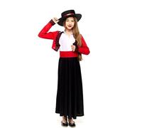 ZZ DISFRAZZES Disfraz de Cordobesa para Niña, Talla 7-9 Años, 4 Piezas
