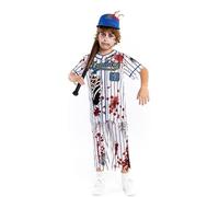 ZZ DISFRAZZES | Disfraz de Jugador de Béisbol Zombie para niño (5-6 años)
