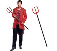 ZZ DISFRAZZES | Disfraz Diablo Hombre, Kit de Demonio con Tridente Hombre - Disfraz Adultos para Halloween (Talla S)