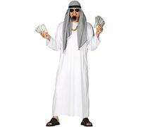 ZZ DISFRAZZES | Disfraz Jeque Árabe Hombre - Kit para Hombre Adulto con accesorios, Disfraz Árabe para Fiestas, Carnaval y Halloween (Talla M)