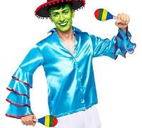 ZZ DISFRAZZES | Disfraz o Camisa de La Mascara Rumbero para hombre (S)