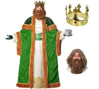 ZZ DISFRAZZES Disfraz Rey Mago Hombre Gaspar con Accesorios Navidad XL