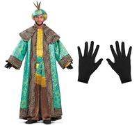 ZZ DISFRAZZES | Disfraz Rey Mago Hombre, Kit de Baltasar Adulto Navidad - Disfraz Rey Mago con accesorios para Navidad (Talla M/L)