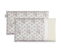 ZZ DON DESCANSO Almohadas Bambú Visco Pack 2 Chloe con Doble Funda, 70cm, Transpirables, Antiácaros, Termoregulables, Firmeza Media, Ergonómicas, Adaptabilidad, Tejido Strech. Fabricadas en España