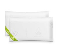 ZZ DON DESCANSO Pack 2 Almohadas Aloe Vera con Copos Viscoelástica, 70cm, Firmeza Media, Ergonómicas, Adaptables a Cabeza y Cuello, Transpirables, Tejido Strech. Fabricadas en España.