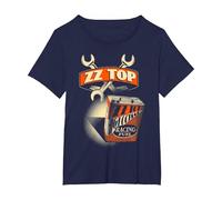 ZZ Top Racing Fuel Camiseta, Mujer Tallas Grandes, Azul Marino, 3XL Grande