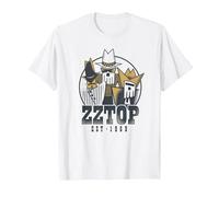 ZZ Top Tres Hombres Tour Camiseta, Hombre, Blanco, L