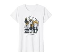 ZZ Top Tres Hombres Tour Camiseta, Mujer, Blanco, 3XL
