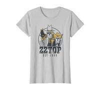 ZZ Top Tres Hombres Tour Camiseta, Mujer, Plata, S